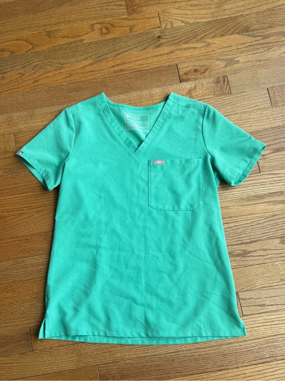 FIGS Catarina One-Pocket Scrub Top XS Teal Aqua FW1000